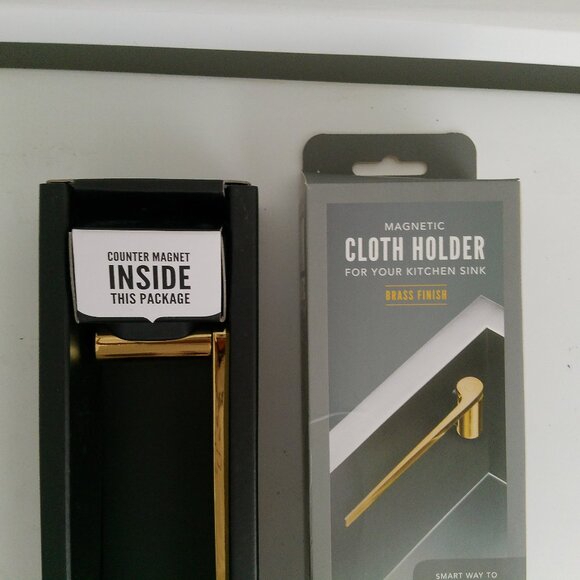 NEW MAGISSO Lux Magnetic Dish Cloth Holder in Brass - Picture 6 of 7